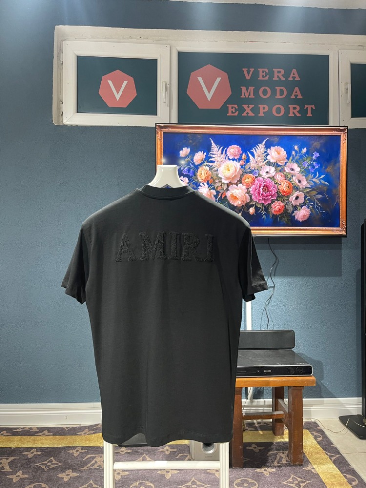 Amiri Siyah nakış detaylı Tshirt