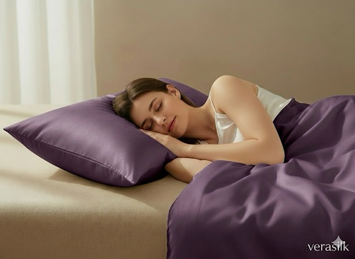 %100 Mulberry İpek Yastık Kılıfı, Mor