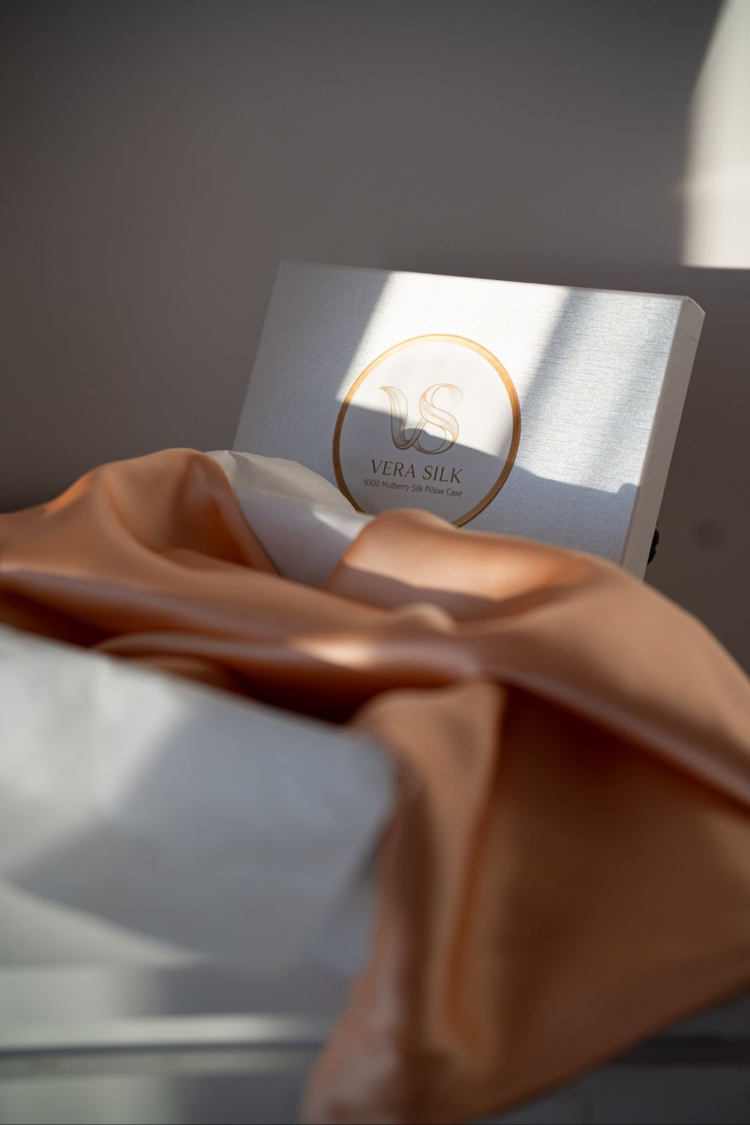 %100 Mulberry İpek Yastık Kılıfı, Somon