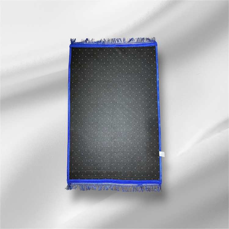Lüks Lacivert Peluş Seccade