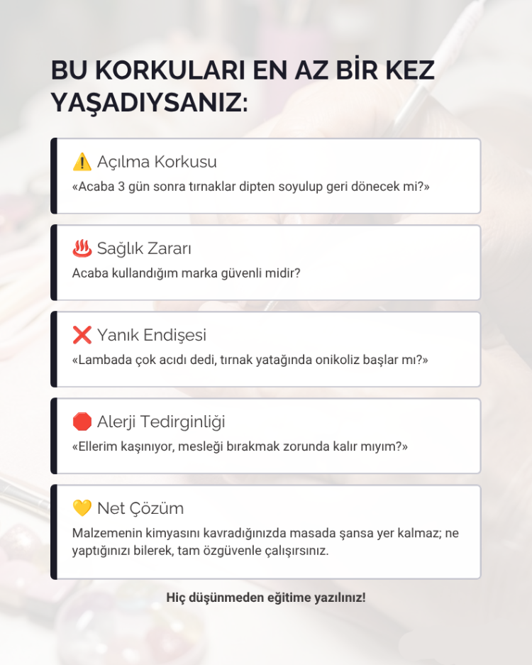 Malzeme kimyası ve tırnak anatomisi - online eğitim
