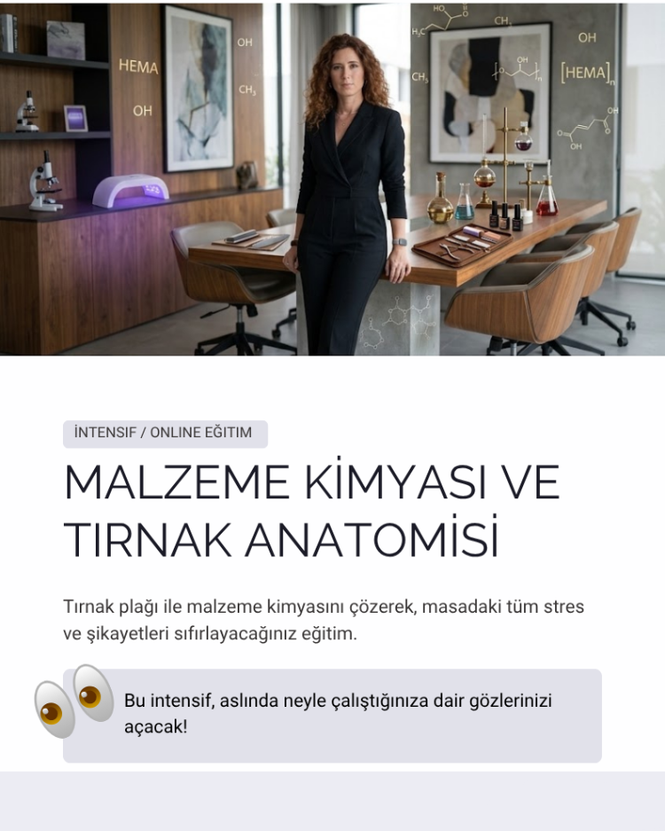 Malzeme kimyası ve tırnak anatomisi - online eğitim