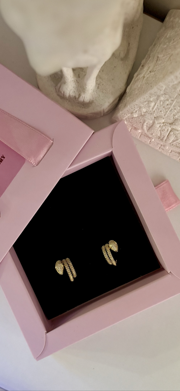 Tasarım Gold Snake Küpe