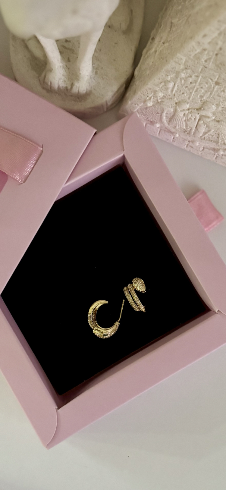 Tasarım Gold Snake Küpe