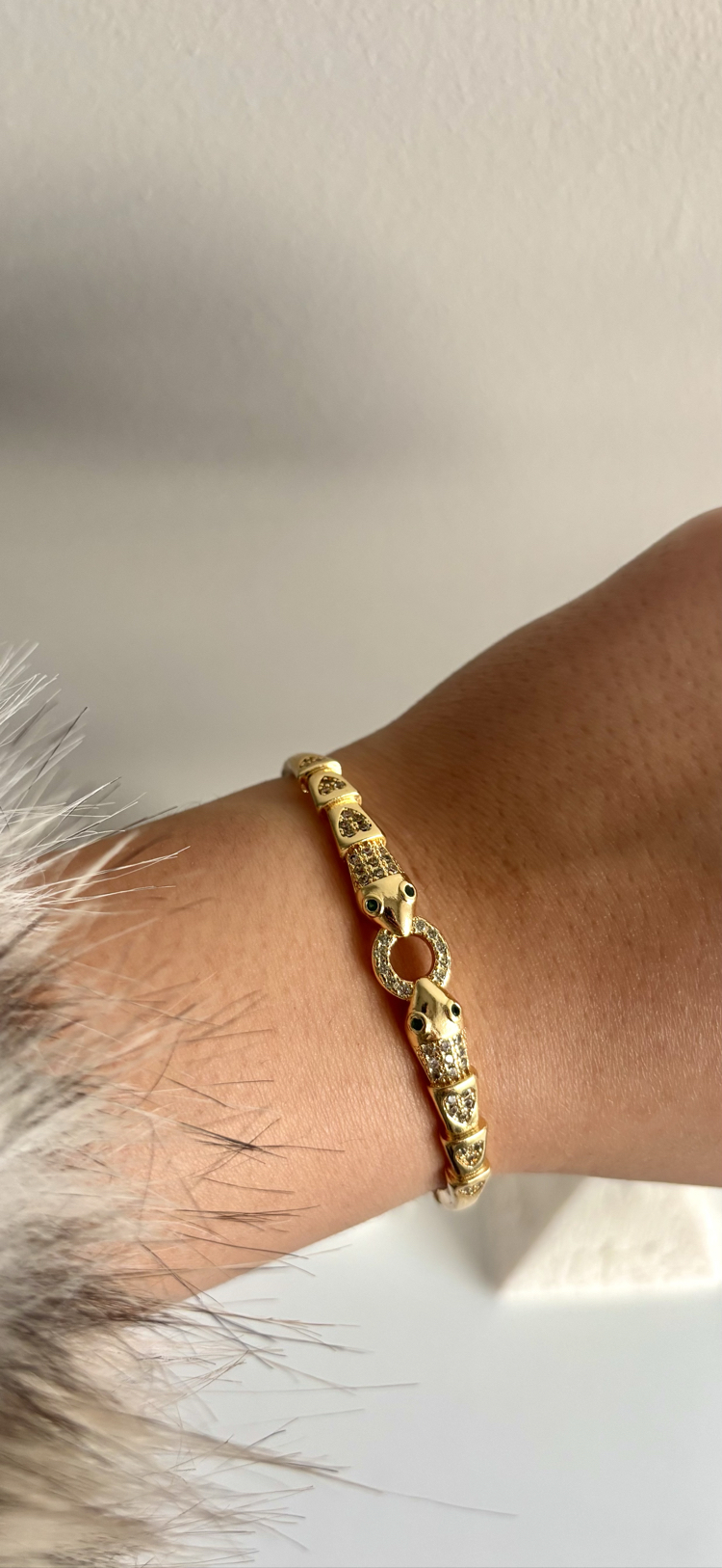 Snake Gold Çelik Bileklik