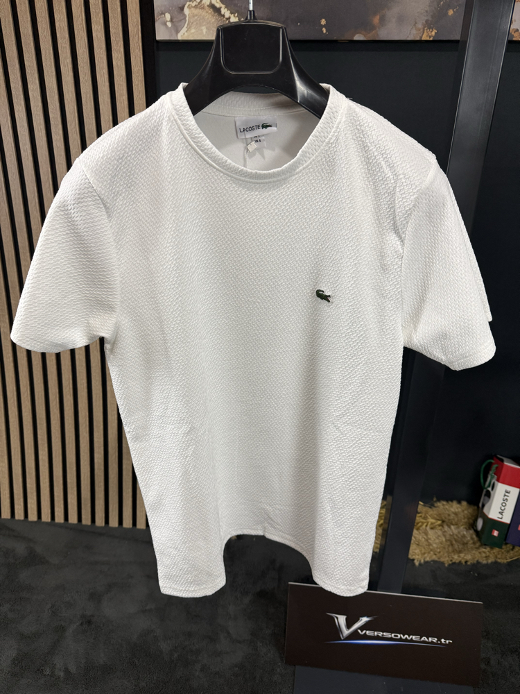 Lacoste Mesh Kumaş Şort Takım (beyaz)