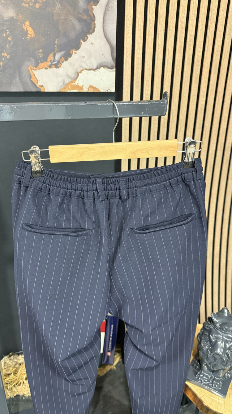 Lufian Çizgili Jogger Pantolon (lacivert)