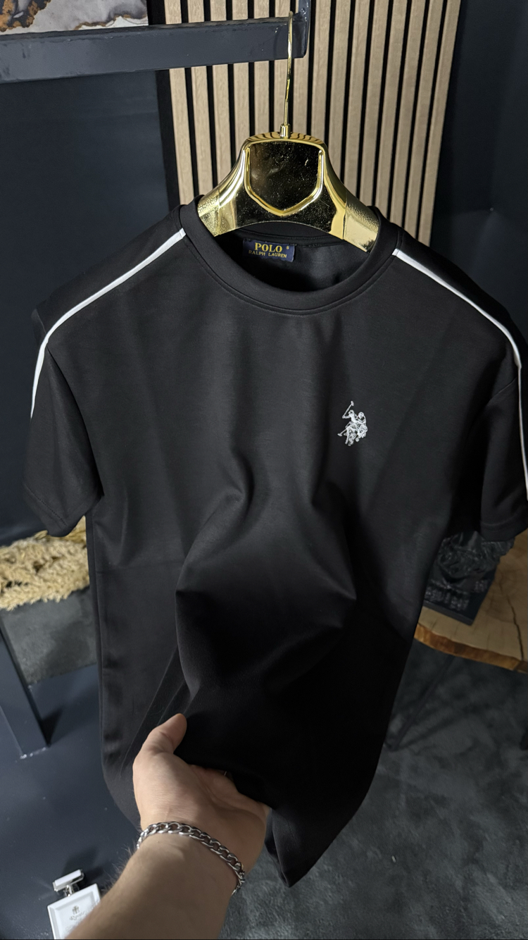 U.S. Polo Assn. Nakış Arma Oversize T-shirt (siyah) 