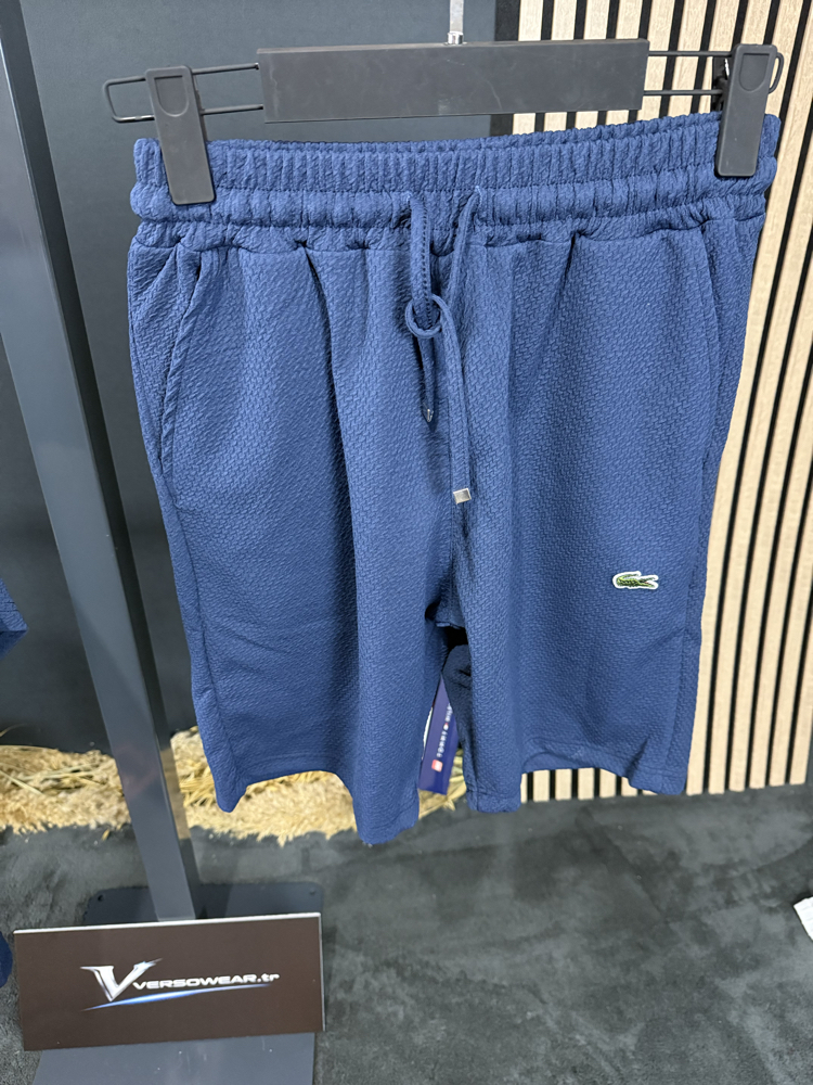 Lacoste Mesh Kumaş Şort Takım (lacivert)