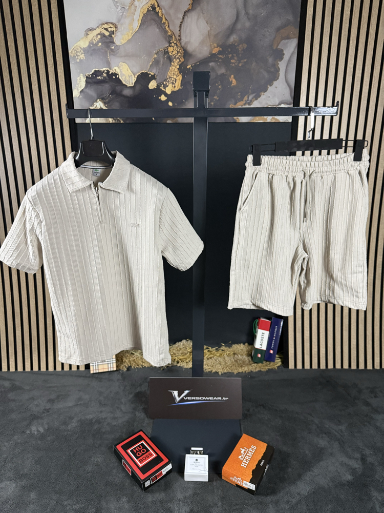 Lacoste Fitilli Şort Takım (krem)