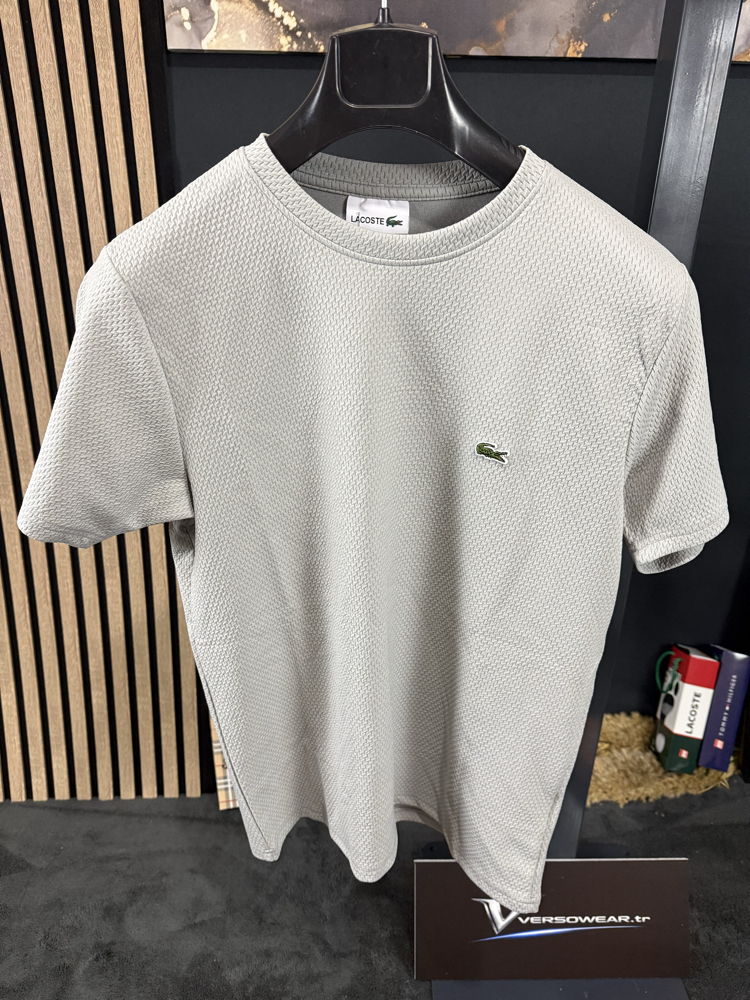 Lacoste Mesh Kumaş Şort Takım (açık gri)