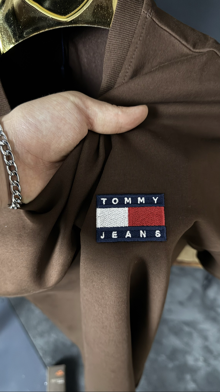 Tommy Hilfiger Oversize T-shirt (kahverengi)