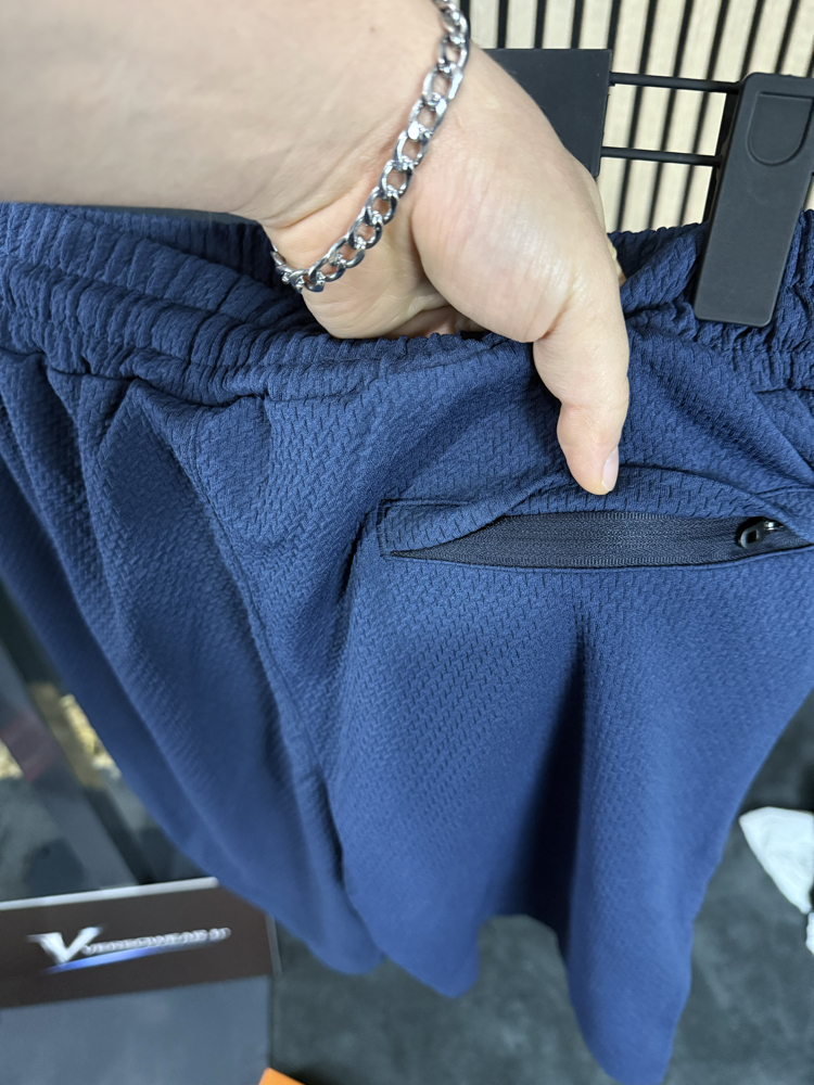 Lacoste Mesh Kumaş Şort Takım (lacivert)