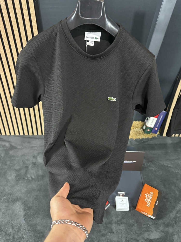 Lacoste Mesh Kumaş Şort Takım (siyah)