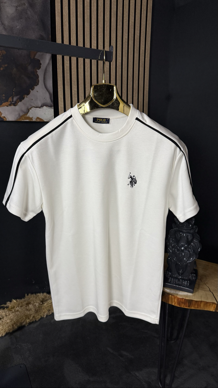 U.S. Polo Assn. Nakış Arma Oversize T-shirt (beyaz) 
