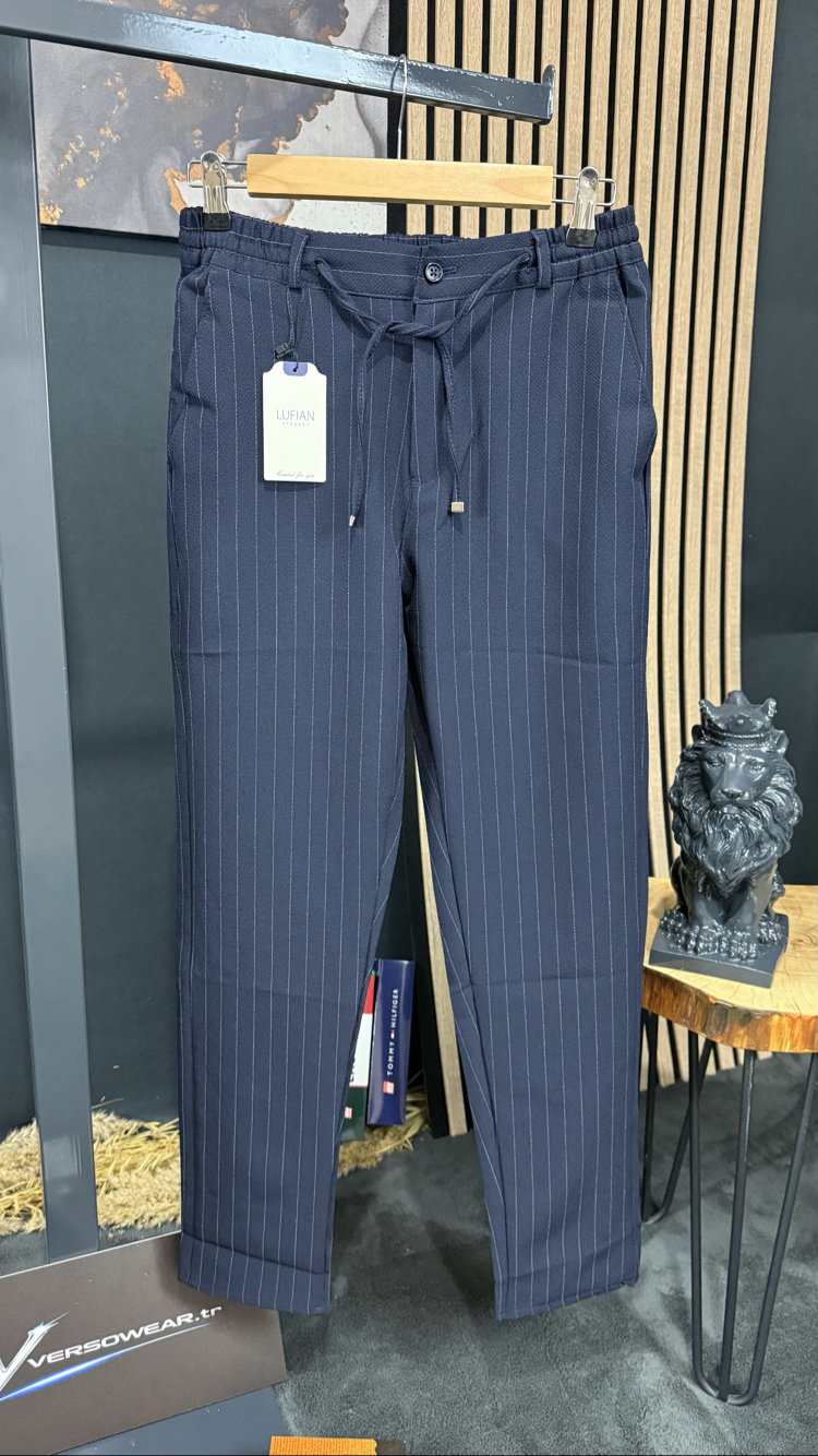 Lufian Çizgili Jogger Pantolon (lacivert)