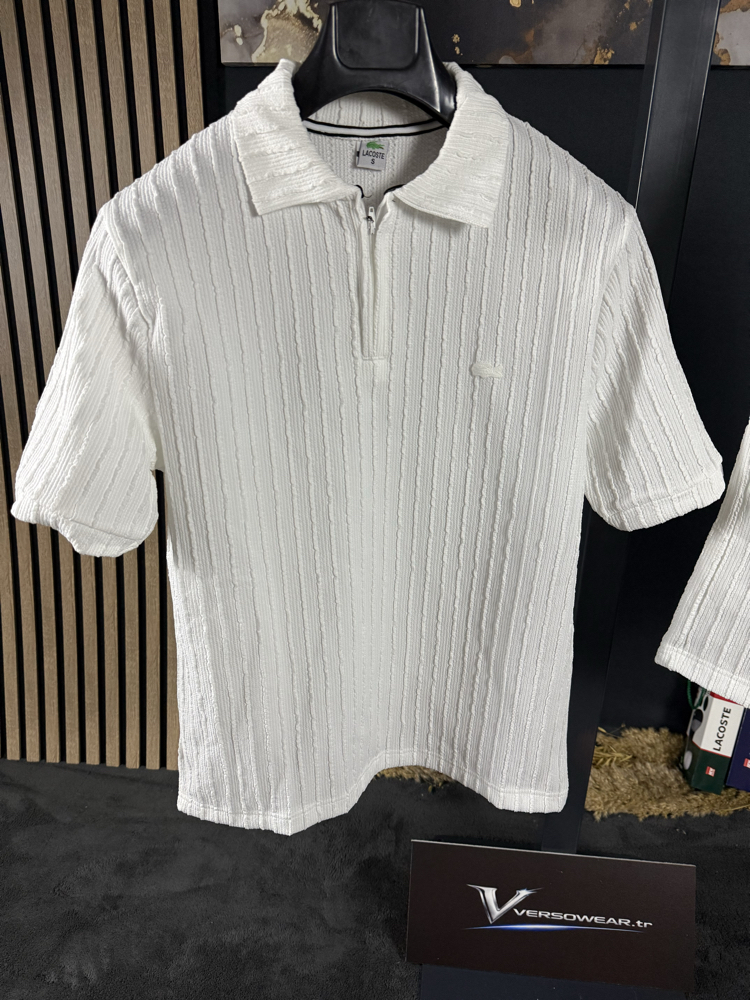 Lacoste Fitilli Şort Takım (beyaz)