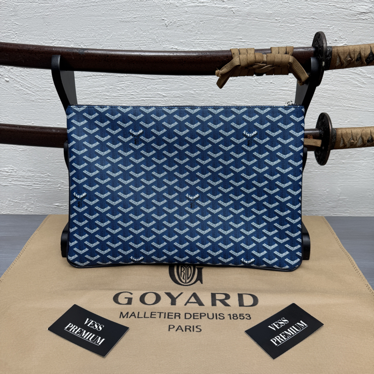 Goyard Senat GM Macbook Bag - Navy Blue