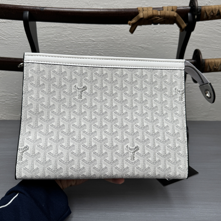 Goyard Clutch Bag - White