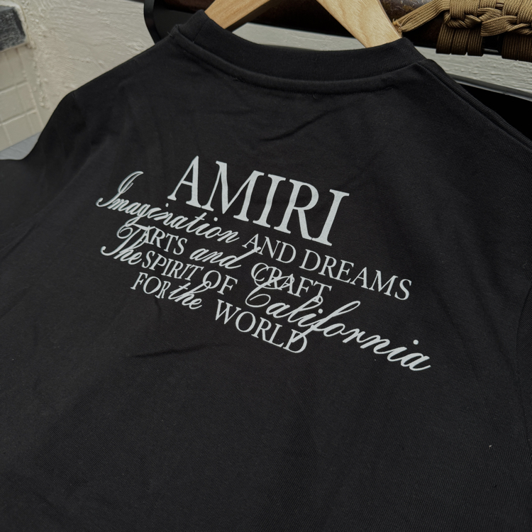 Amiri Signature Script Graphic TShirt - Black