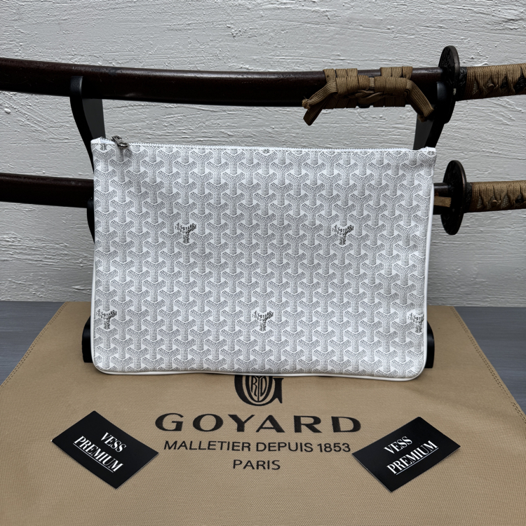 Goyard Senat GM Macbook Bag - White