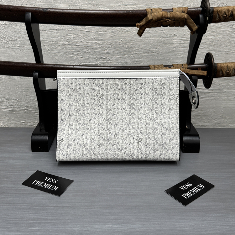 Goyard Clutch Bag - White