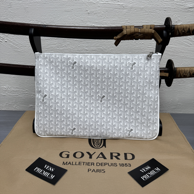 Goyard Senat GM Macbook Bag - White