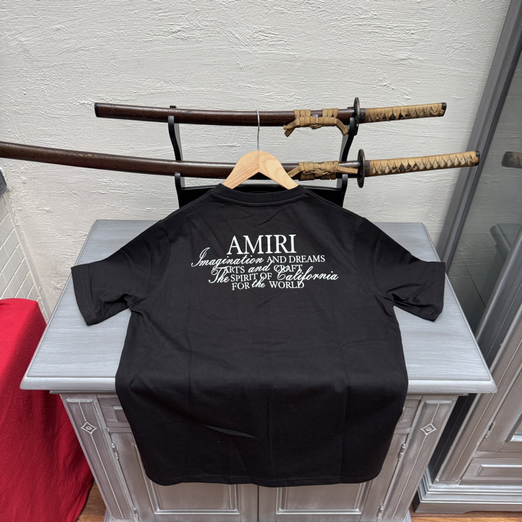 Amiri Signature Script Graphic TShirt - Black