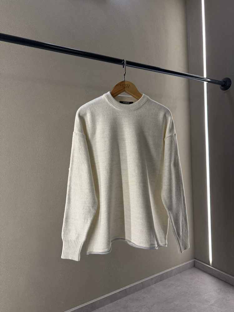 Jacquemus Premium Triko İthal Krem
