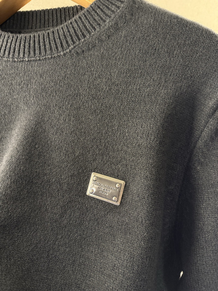 Dolce Gabbana Premium Kaşmir Yün İthal Triko (Gri)