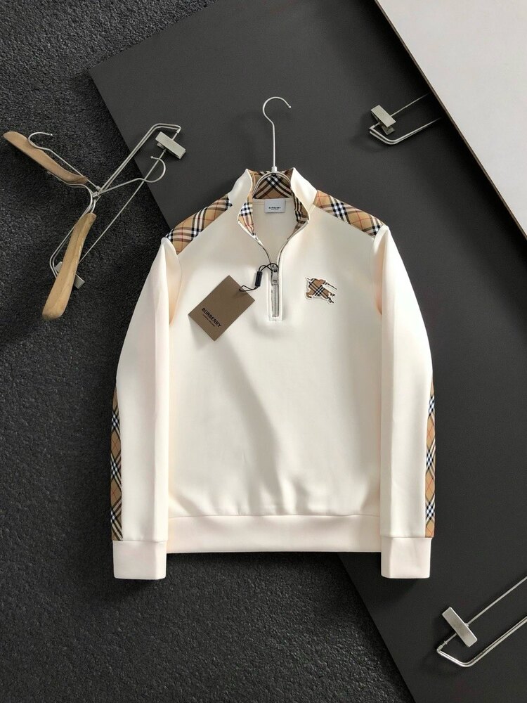 Ekose fermuarlı sweatshirt