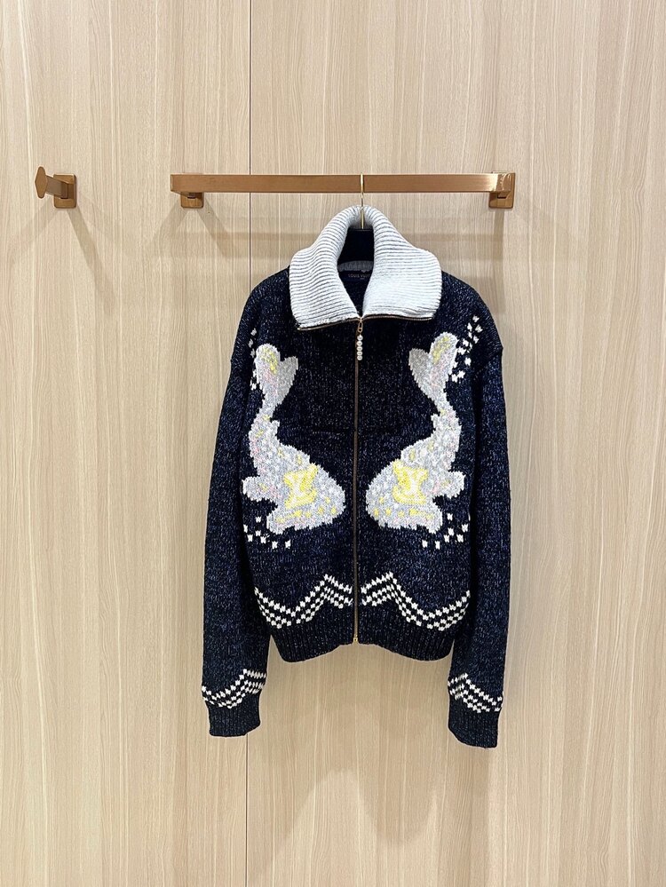 Louis Vuitton patchwork örme ceket kazak