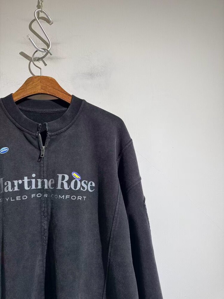 Çift fermuarlı yıkamalı ve eskitme sweatshirt ceket