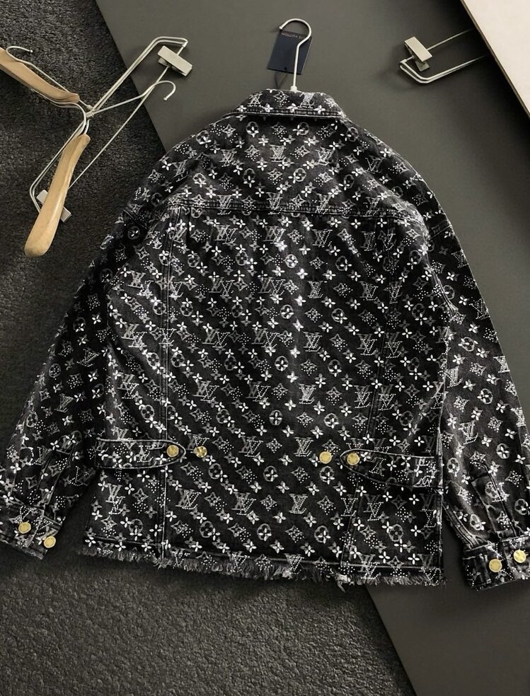 Taşlı Logo Detaylı Denim Ceket 