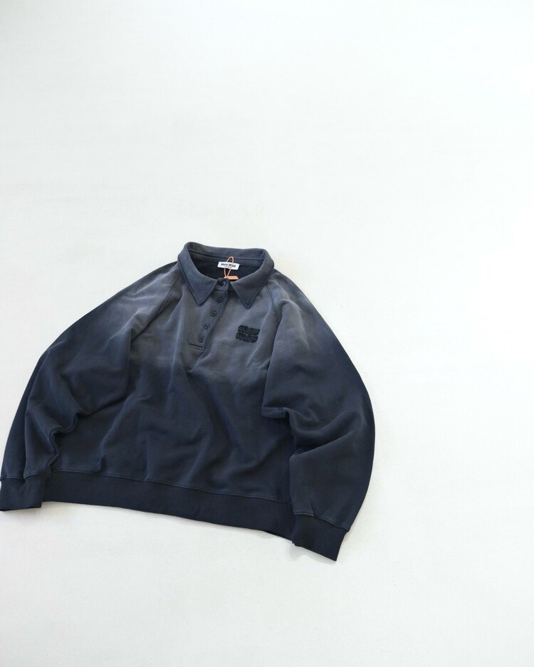 Eskitmeli yıkanmış kalın kumaş Oversize sweat-shirt