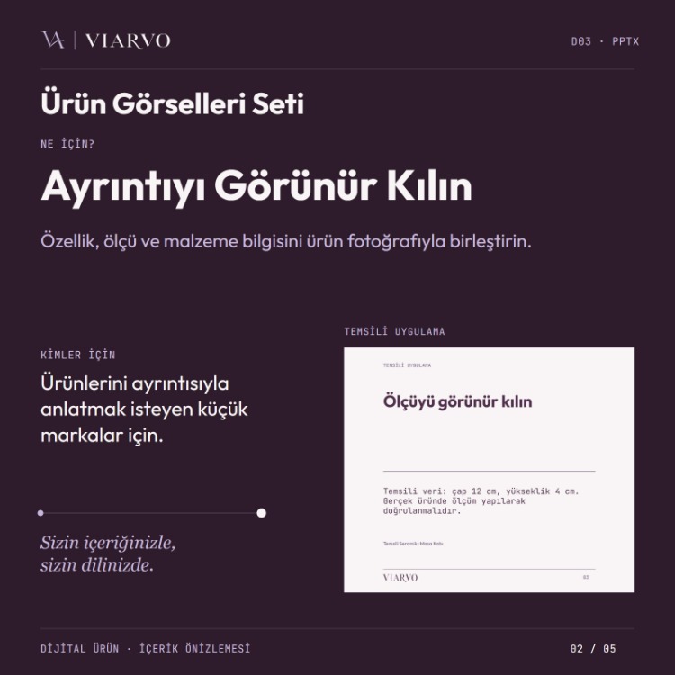 E-Ticaret Ürün Tanıtım Görselleri Seti (PPTX)