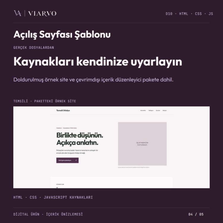 Sektörel Açılış Sayfası Şablonu (HTML · CSS · JS)