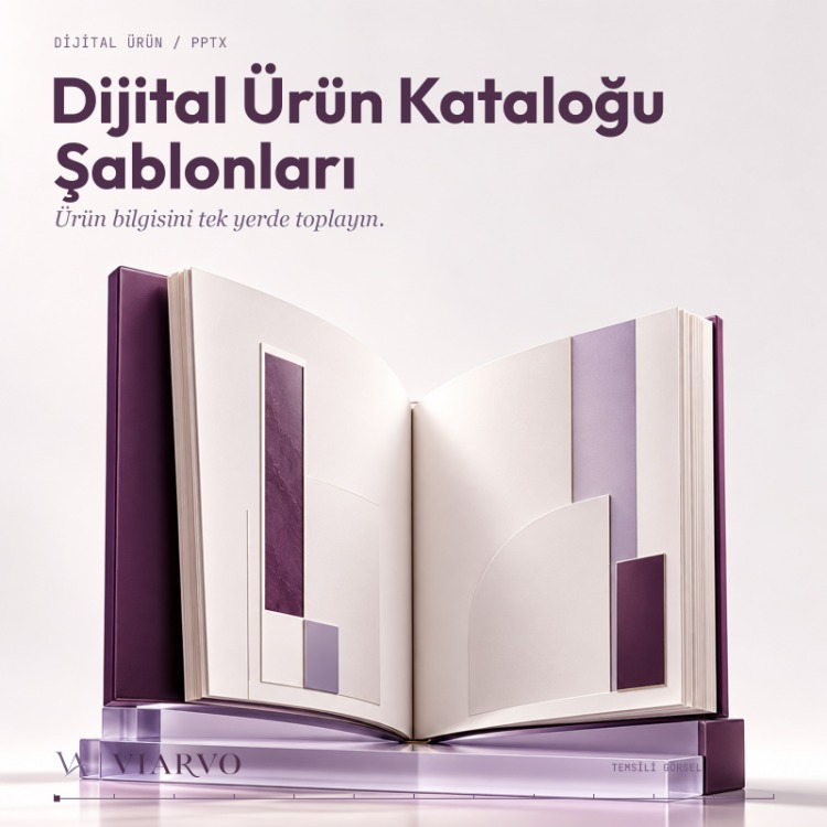 Dijital Ürün Kataloğu Şablonları (PPTX)