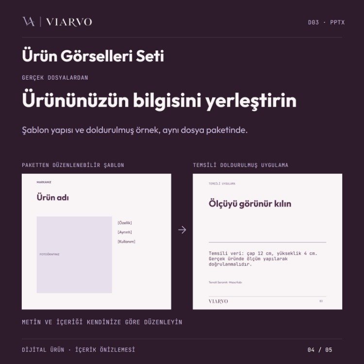 E-Ticaret Ürün Tanıtım Görselleri Seti (PPTX)