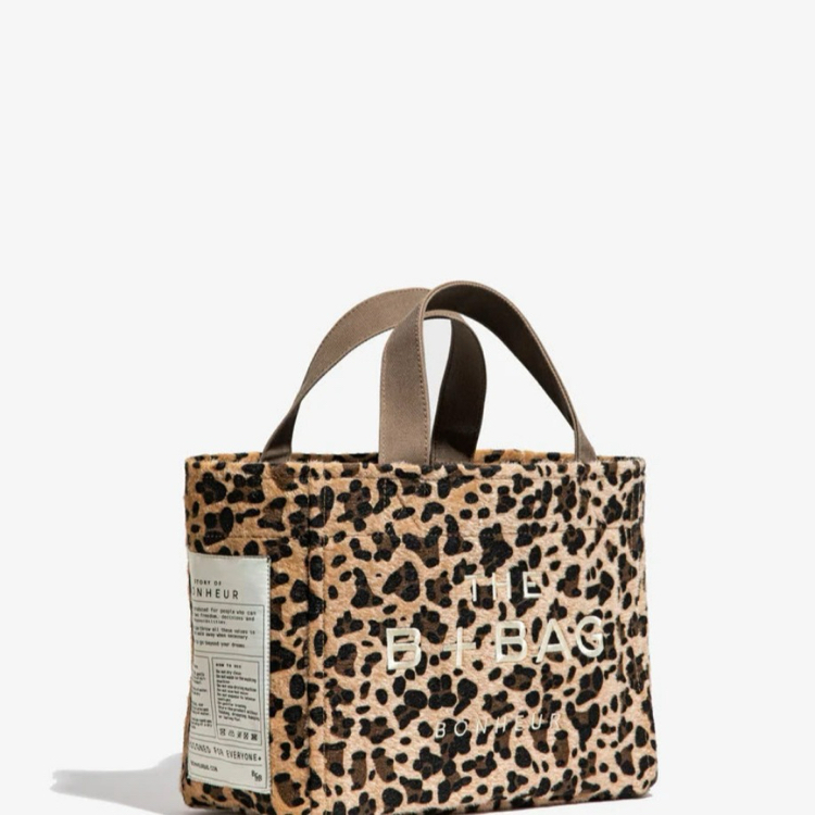 The B + Bag Bonheur Canvas Leopard