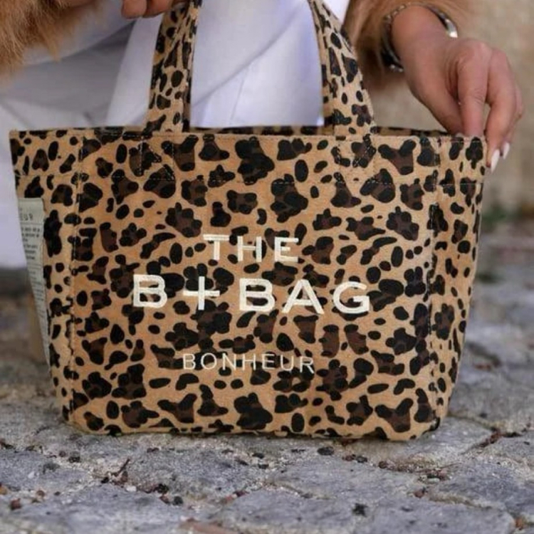 The B + Bag Bonheur Canvas Leopard