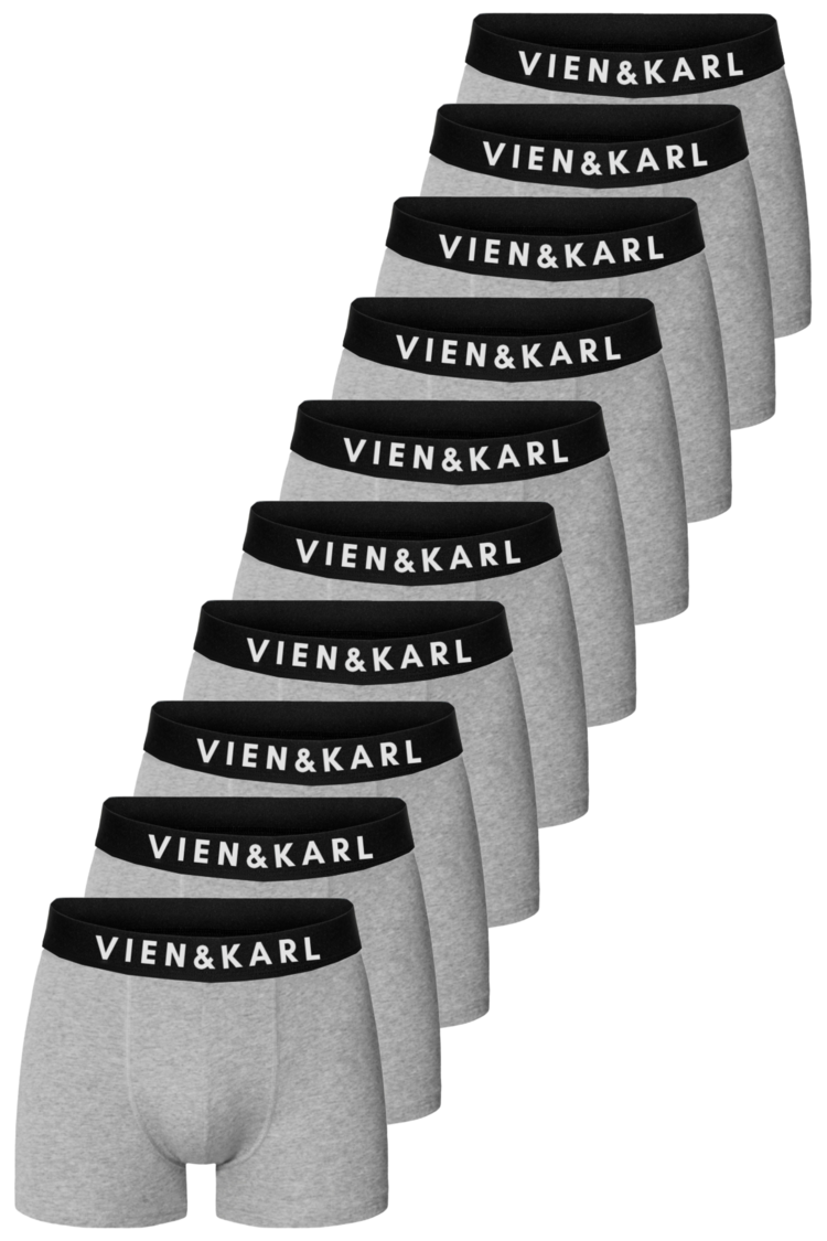 VIEN&KARL 10'lu Gri Boxer Set