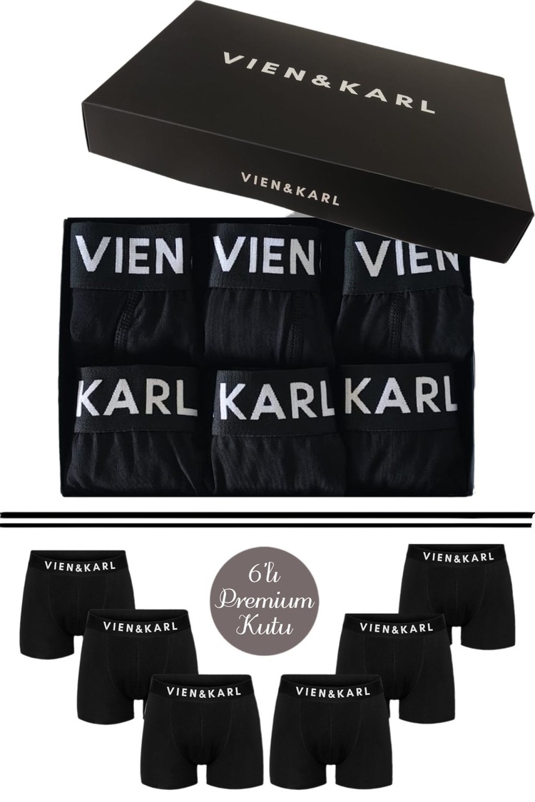 VIEN&KARL Premium Kutuda 6'lı Siyah Set