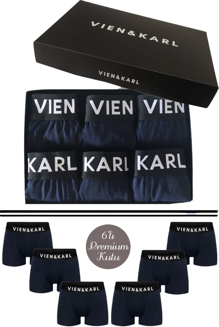 Premium Kutuda 6'lı Lacivert Set