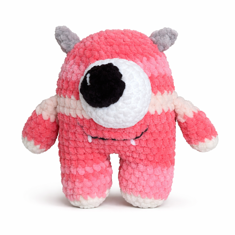 Tek Gözlü Peluş Canavar - Pembe Seri