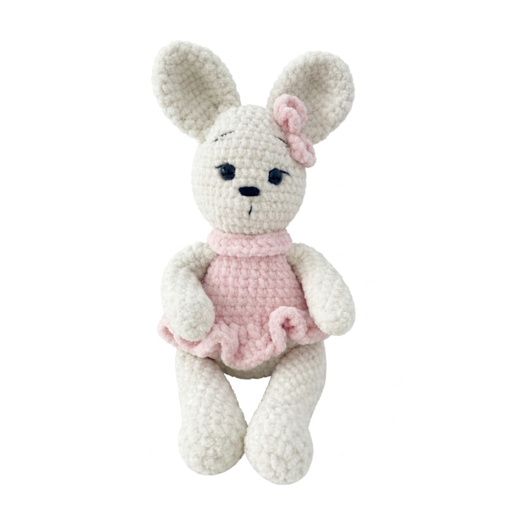 El Örgüsü Amigurumi Elbiseli Tavşan
