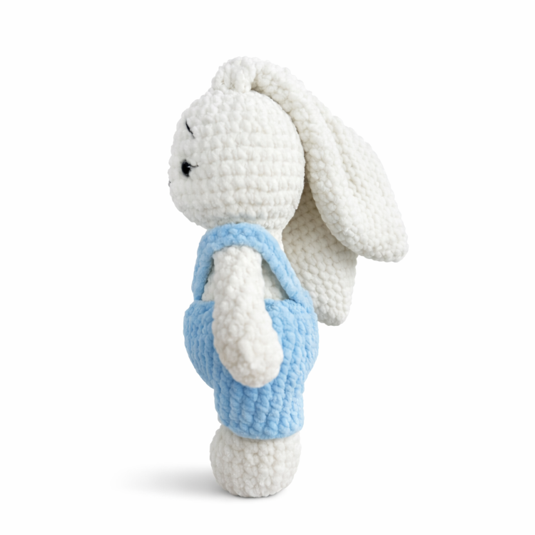 Mavi Tulumlu Amigurumi Tavşan