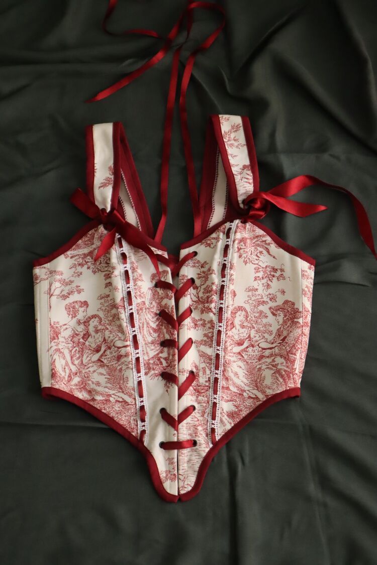Bordo Fransız korse