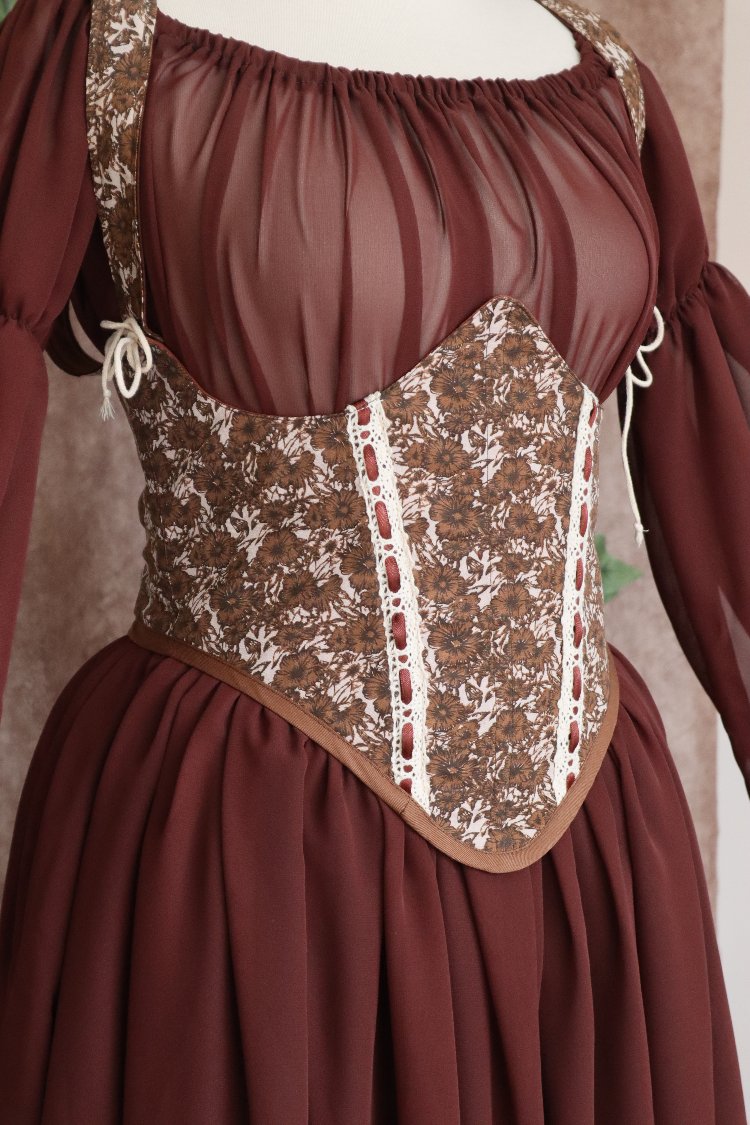 ÇİÇEKLİ KAHVE KORSE
