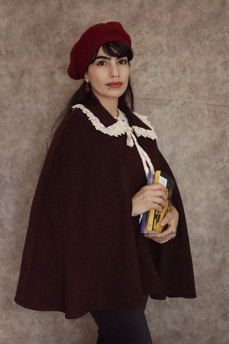 VİNTAGE BORDO PELERİN
